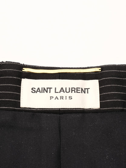 Excellent Saint Laurent Black Pinstripe Blazer Size M Women