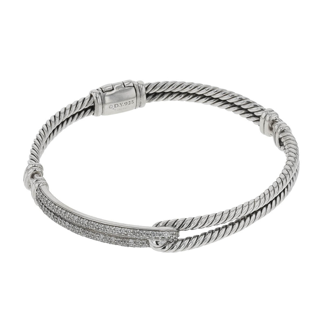 David Yurman Labyrinthe silver and diamonds bracelet