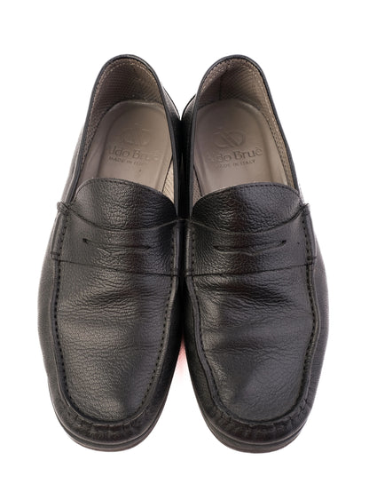 Excellent Aldo Brue Black Leather Loafers Size 39 for Men
