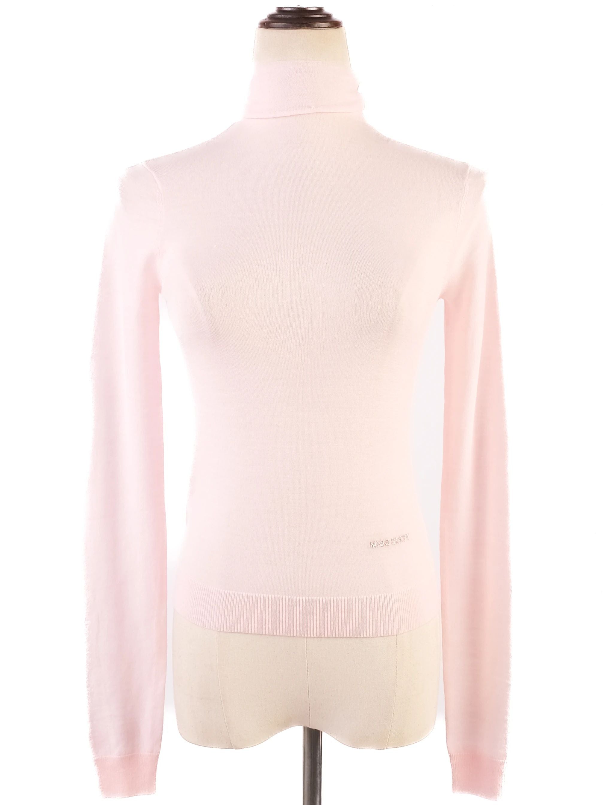 Excellent Miss Sixty Pink Wool Turtleneck Sweater Size XXS