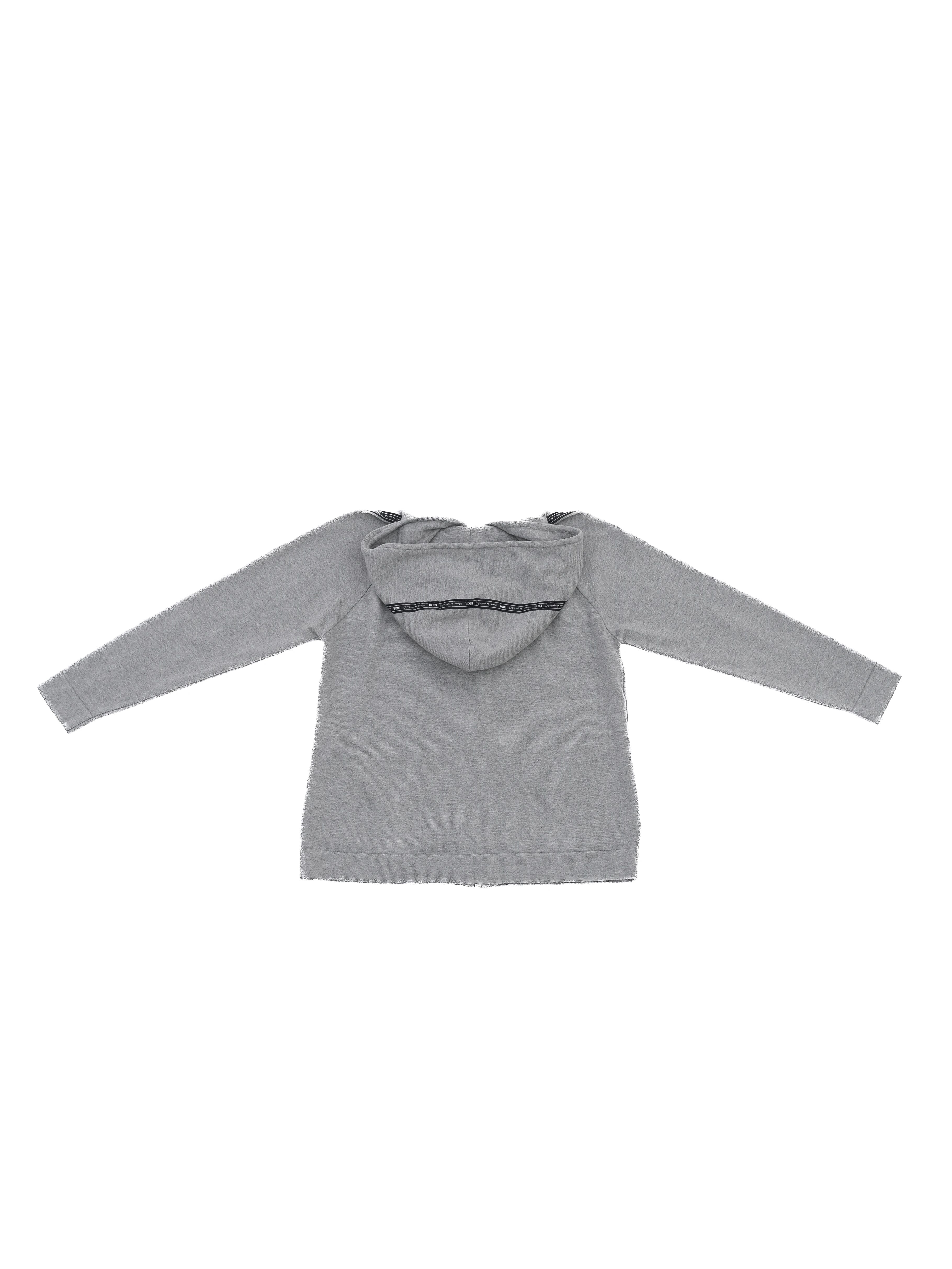 Excellent Dior Gray Zip-Up Hoodie for Kids Size 12