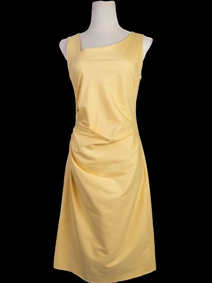 Max Mara Yellow Silk Dress Sleeveless Excellent Condition