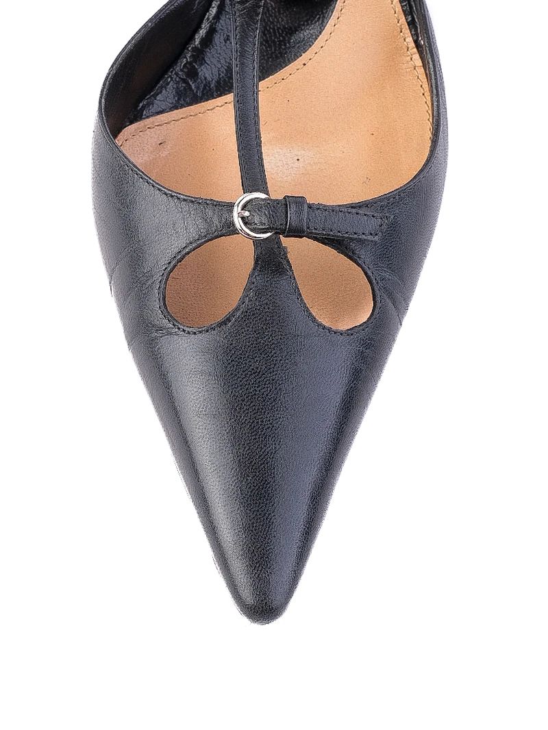 Excellent Bally Black High-Heeled Sandals Size 37.5 with Buckle Detail