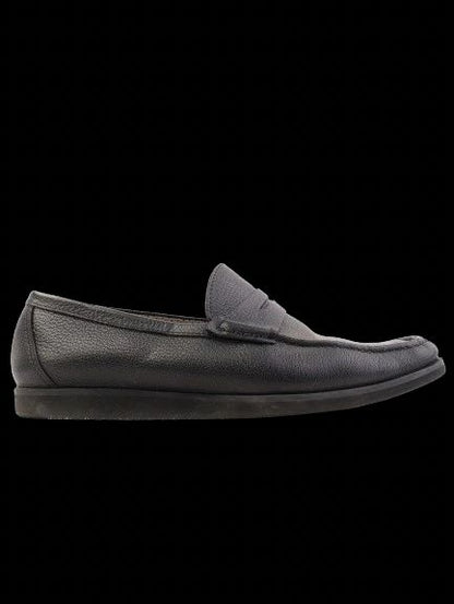 Excellent Aldo Brue Black Leather Loafers Size 39 for Men