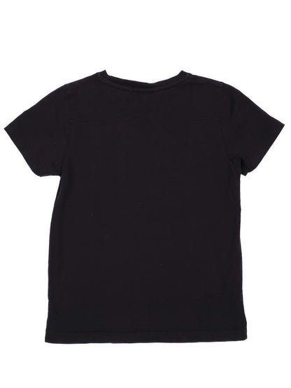 Excellent Dior Black Cotton T-Shirt Kids Size 8 with Bee Emblem