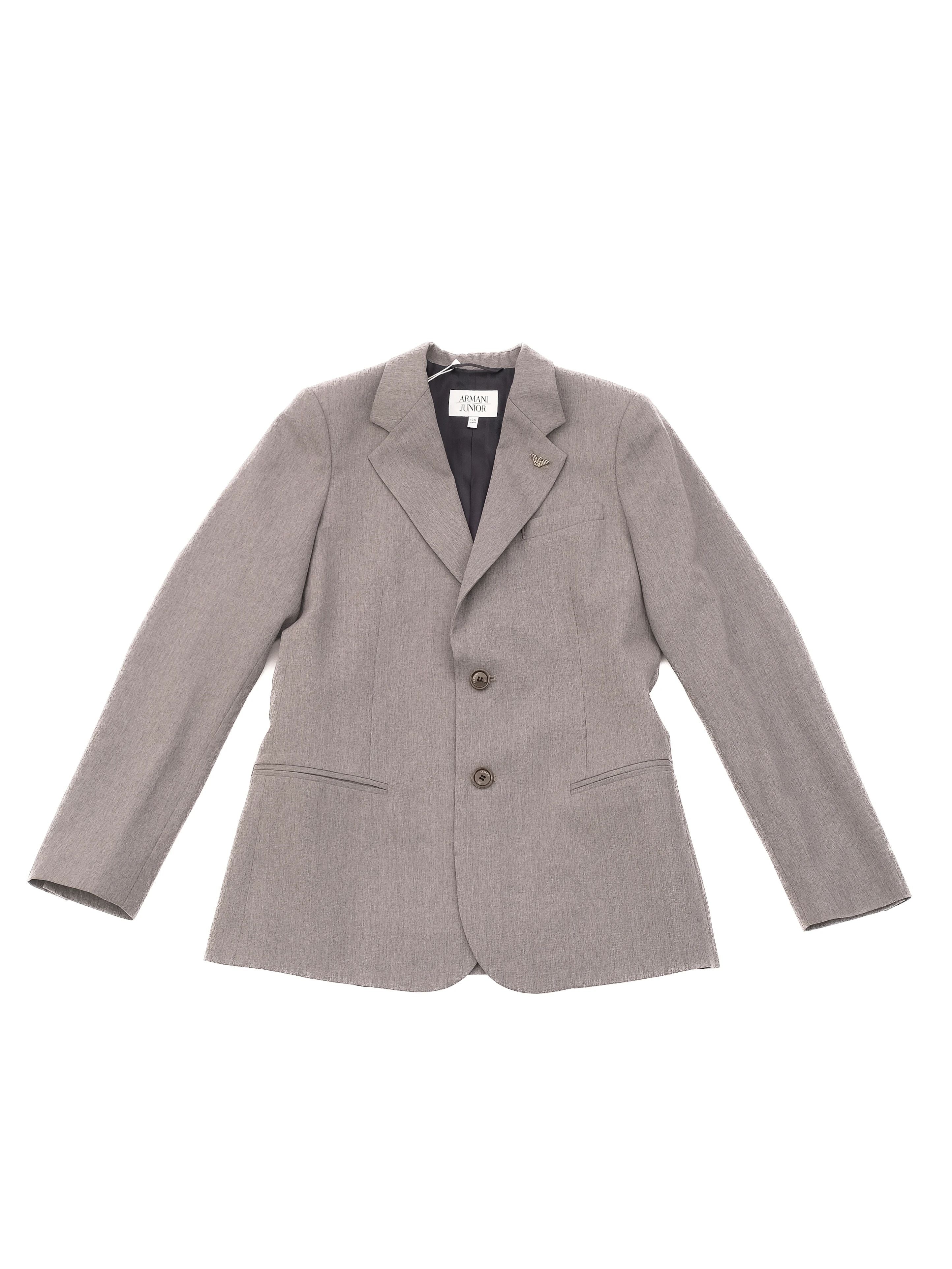 Excellent Armani Junior Gray Wool Blazer Size 12 Women