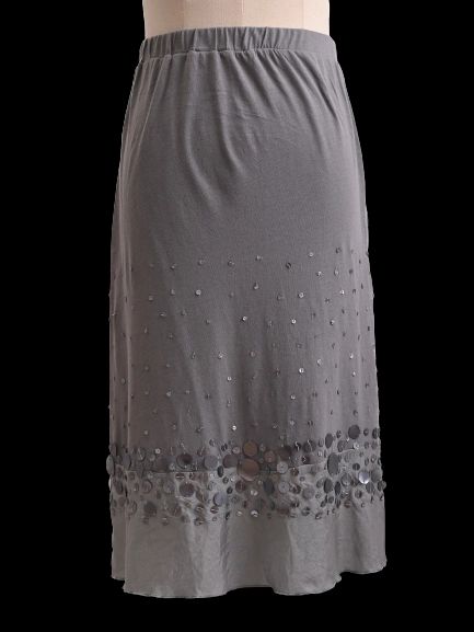 NEW Moschino Gray Sequin Skirt Size S Women&