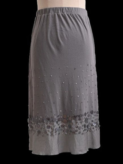 NEW Moschino Gray Sequin Skirt Size S Women&