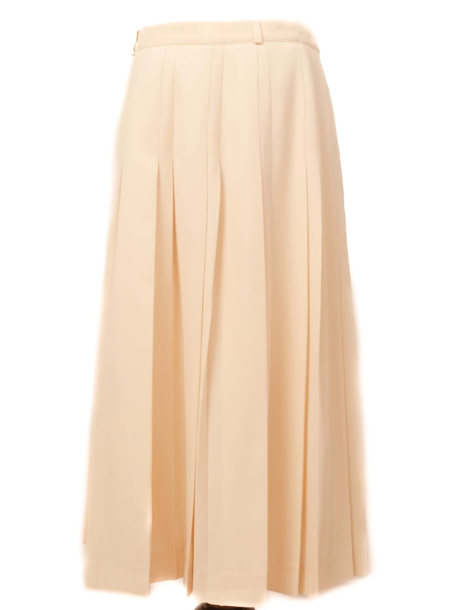 Excellent Escada Yellow Pleated Skirt Size L Viscose Women