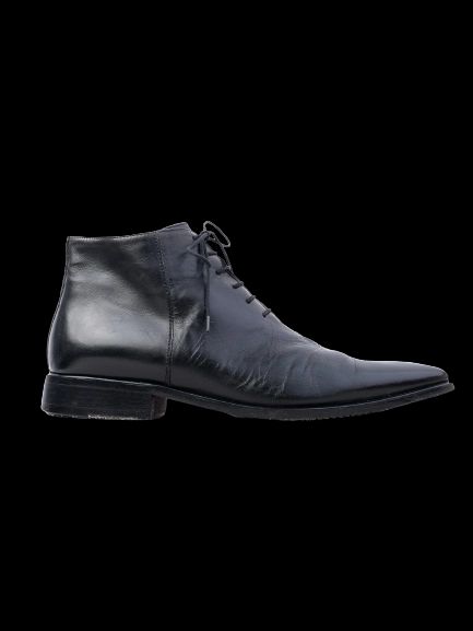 Excellent Aldo Brue Black Leather Dress Boots Size 43 with Zipper