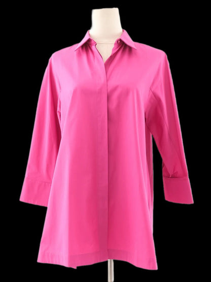 Excellent Max Mara Pink Cotton Tunic Shirt Size L Women