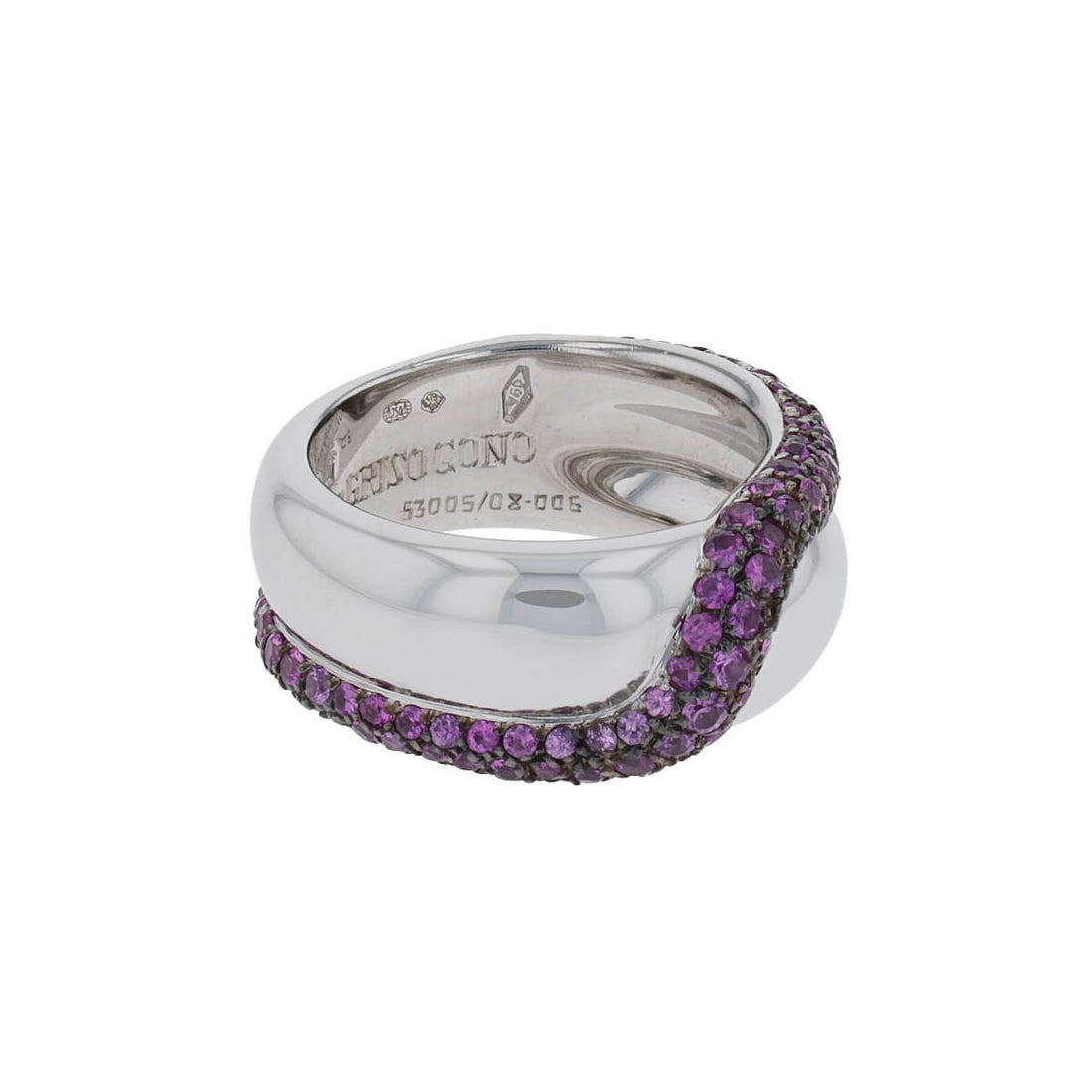 De Grisogono pink sapphires and gold ring