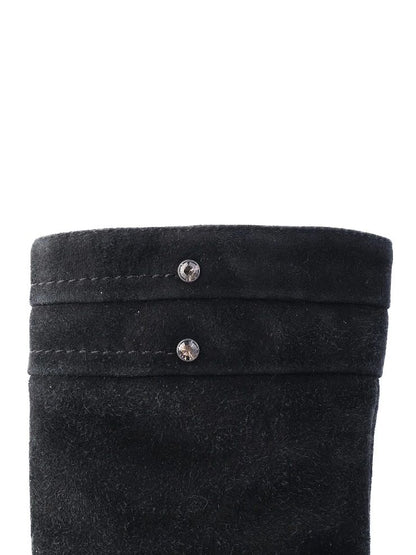 Perfect Giovanni Fabiani Black Genuine Suede Wedge Boots Size 37.5