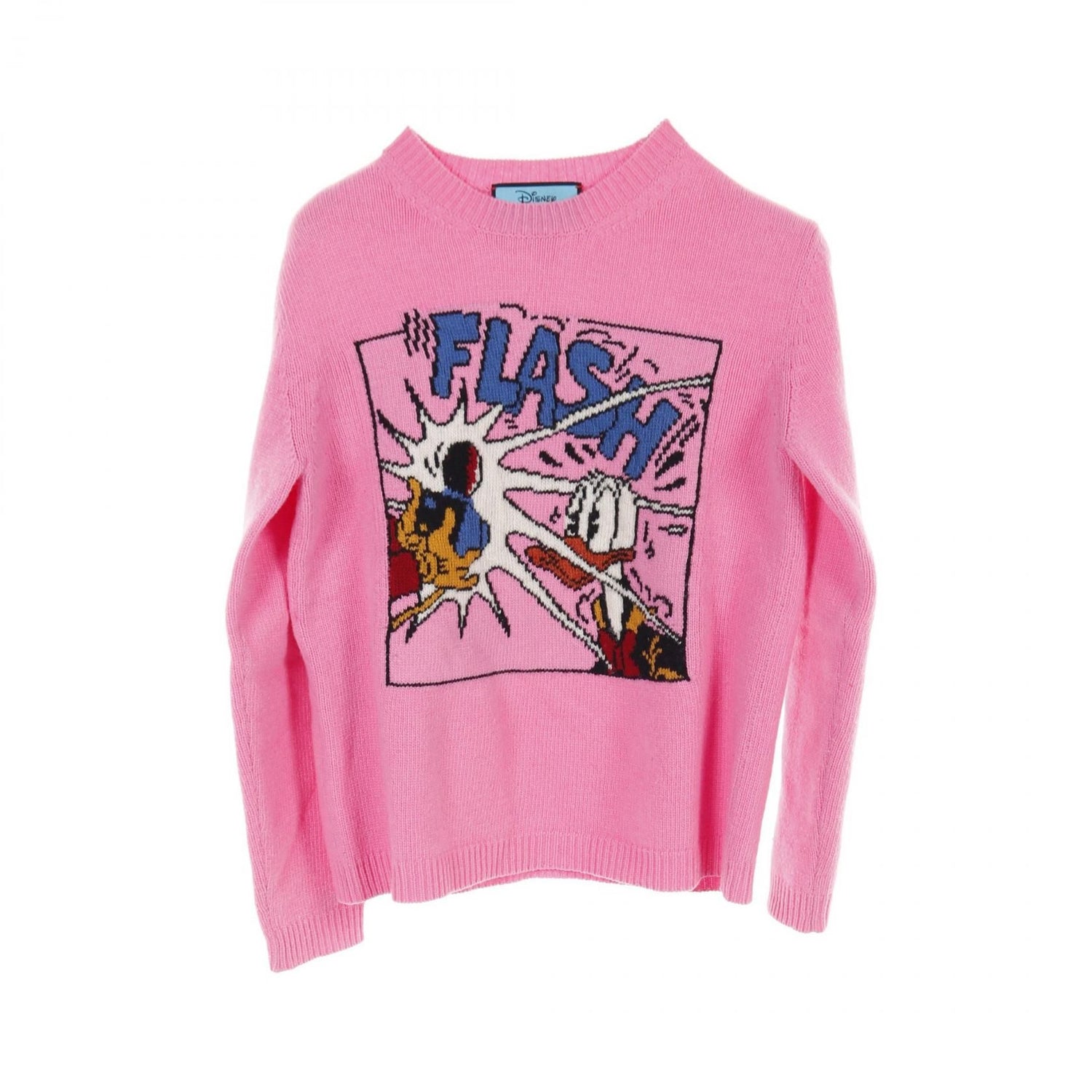 Gucci Disney Donald Duck Knitwear Sweater S 652620 Wool Pink