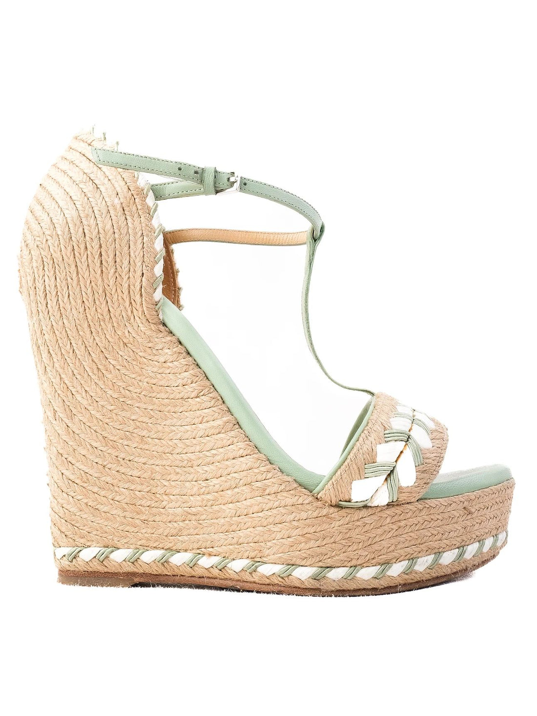 Excellent Gucci Wedge Sandals Combined Leather Casual Size - Women