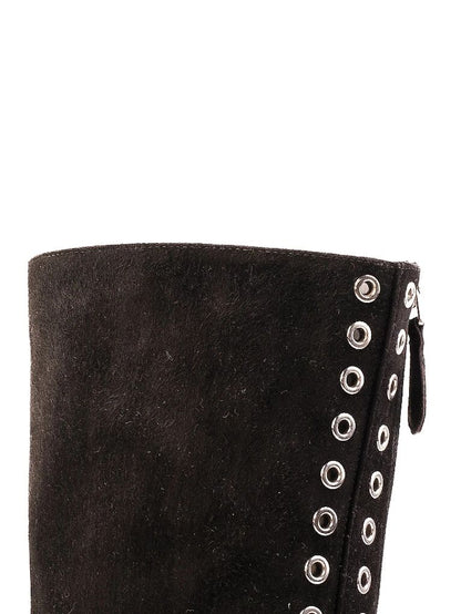 Excellent Alexander McQueen Black Suede Boots Size 39.5