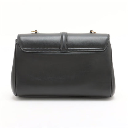 Celine Leather Shoulder Bag Black