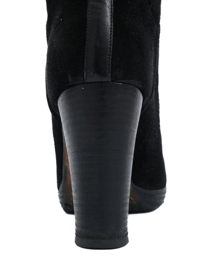 Excellent Loro Piana Black Genuine Suede Knee-High Boots Women