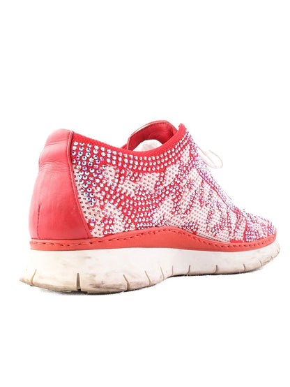 Excellent Lesilla Red Rhinestone Sneakers Women&