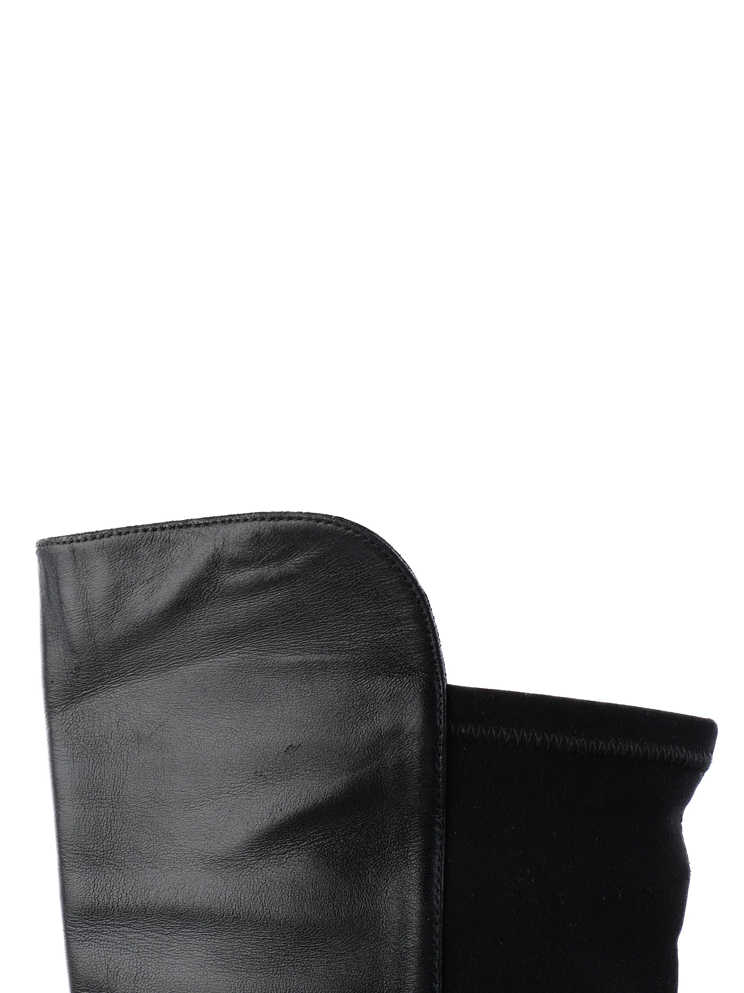 Excellent Stuart Weitzman Black Leather Knee-High Boots Size 37