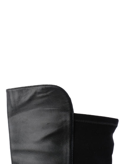 Excellent Stuart Weitzman Black Leather Knee-High Boots Size 37