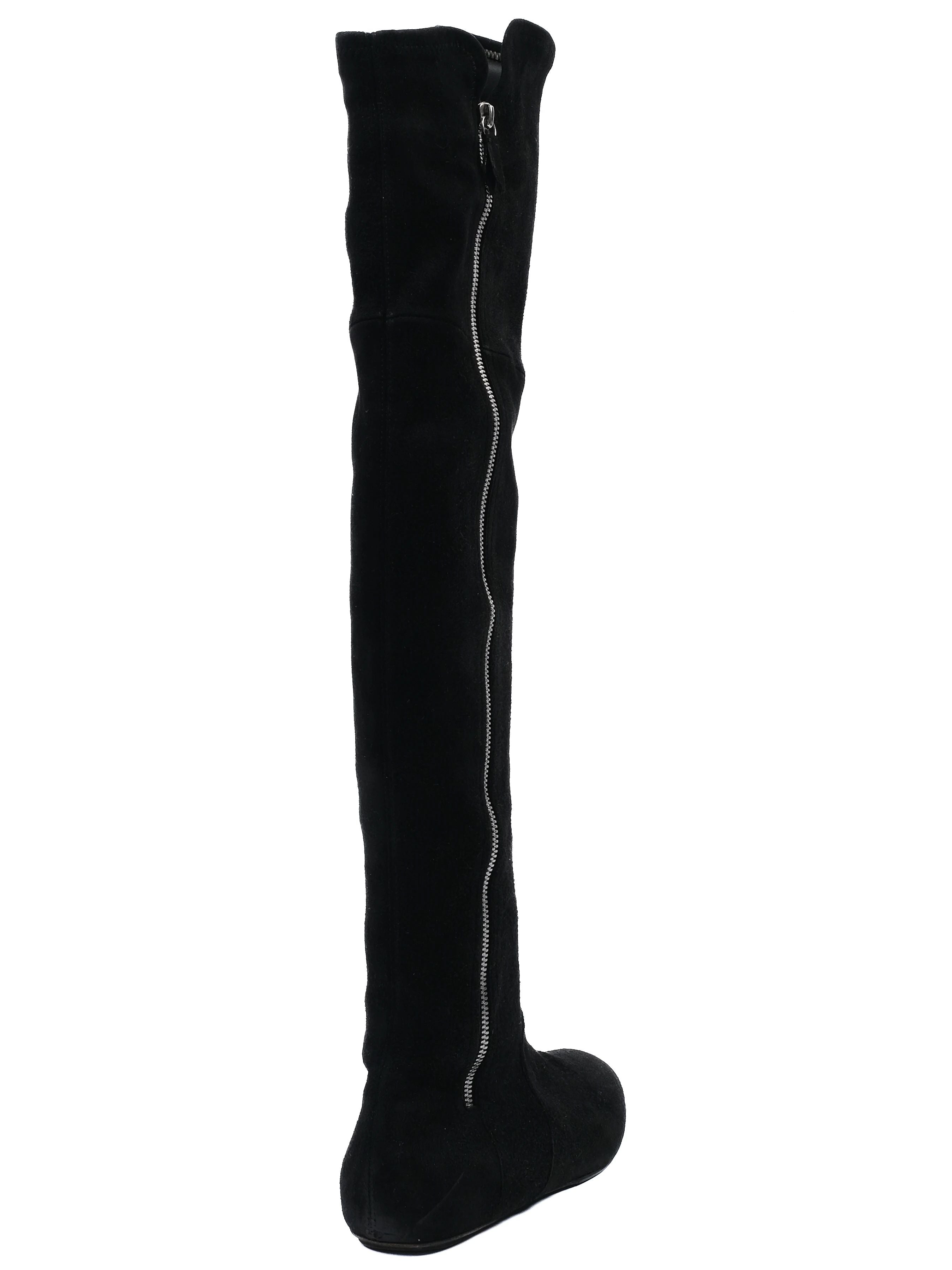 EXCELLENT Casadei Black Genuine Suede Over-the-Knee Boots Size 38