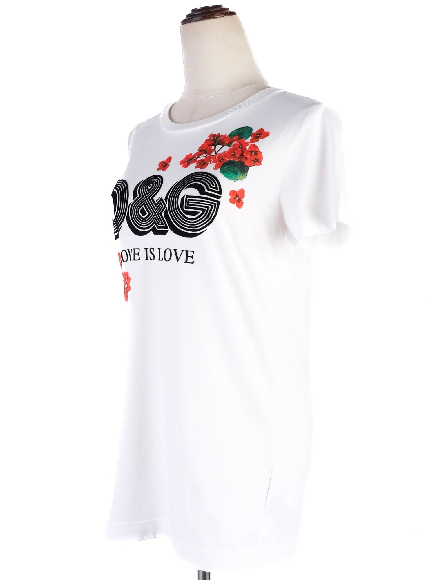 Excellent Dolce Gabbana White T-Shirt D&amp;G LOVE IS LOVE Size M