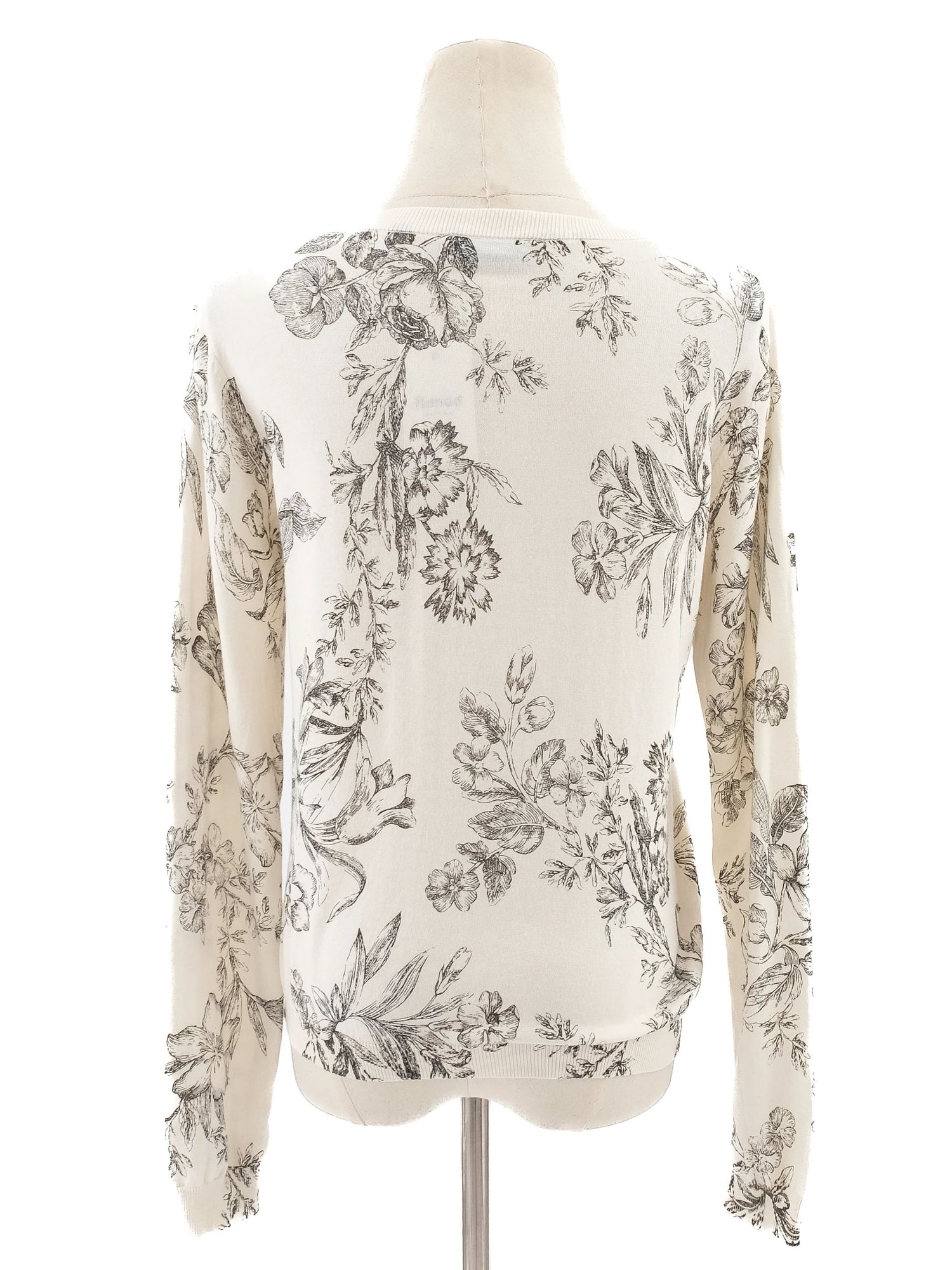 Excellent TWINSET White Floral Pattern Cardigan Size XS