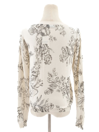 Excellent TWINSET White Floral Pattern Cardigan Size XS