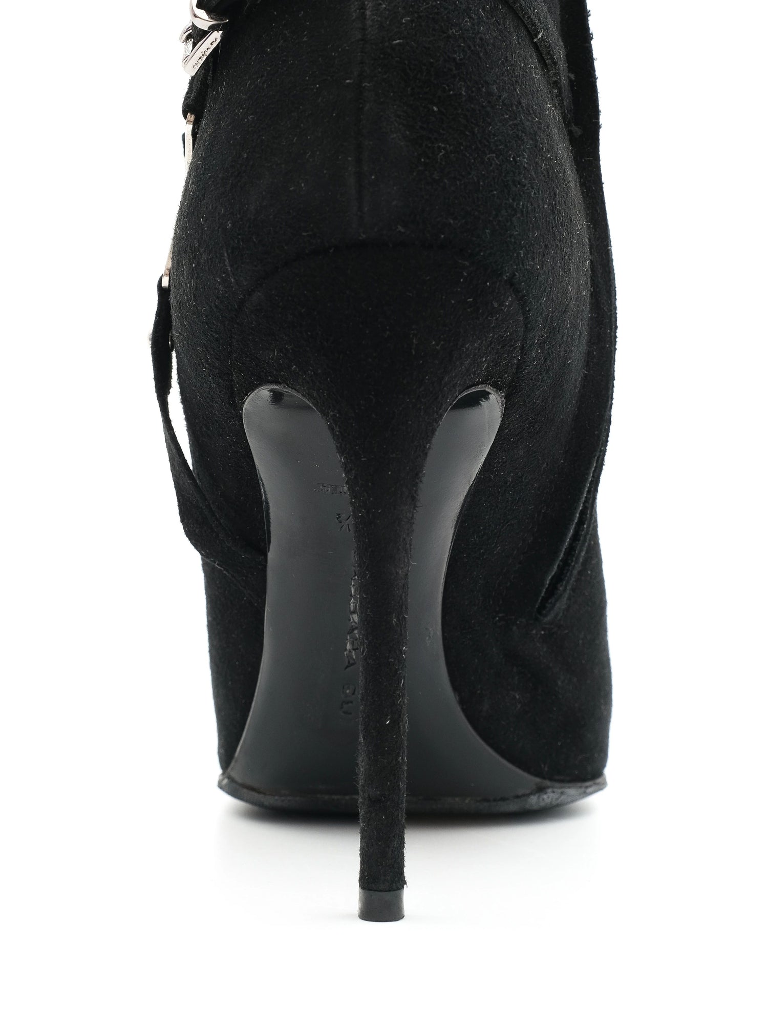 NEW Barbara Bui Black Genuine Suede Ankle Boot Size 37.5