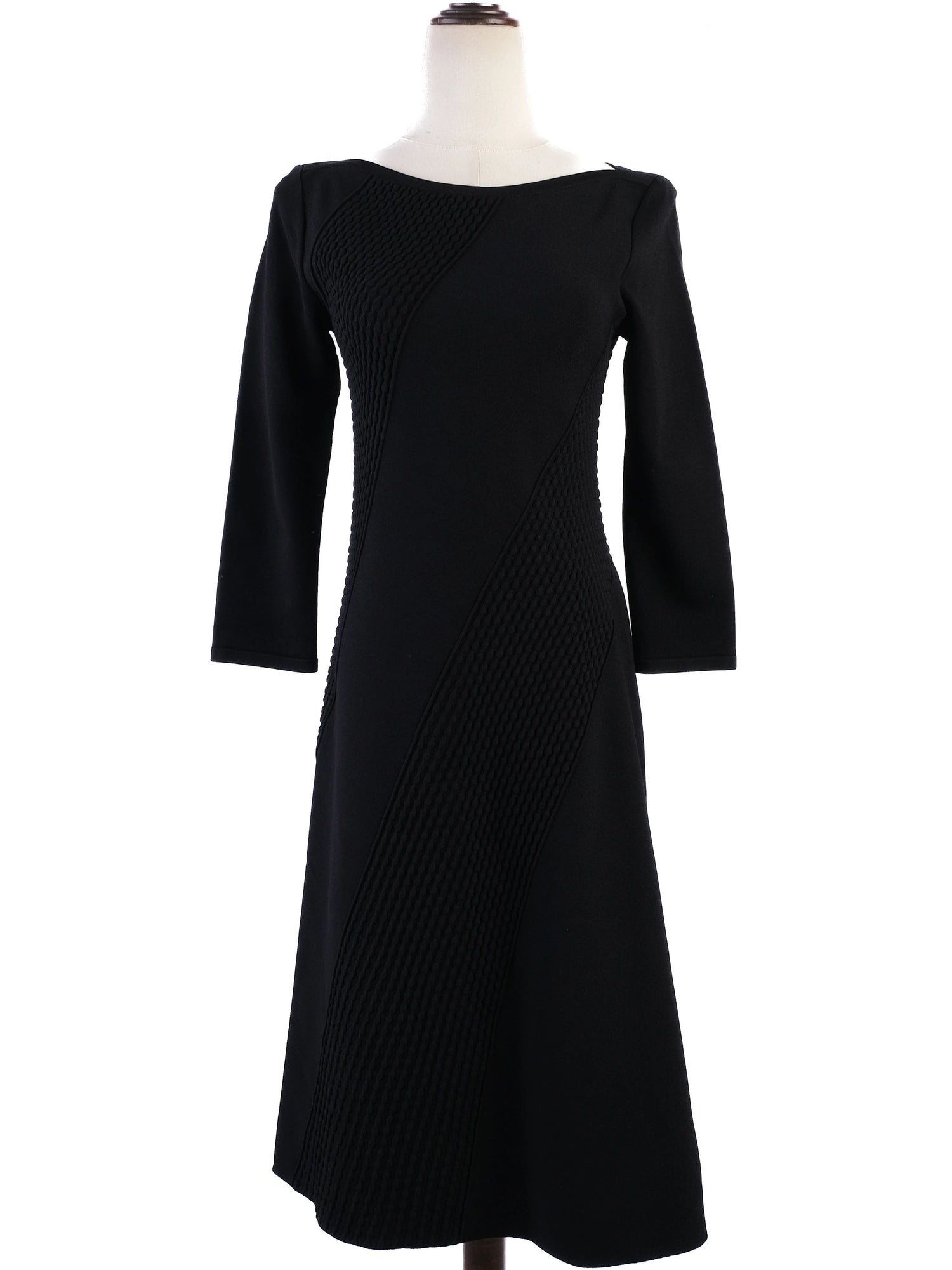 Excellent Roberto Cavalli Black Viscose Dress Size M Long Sleeve