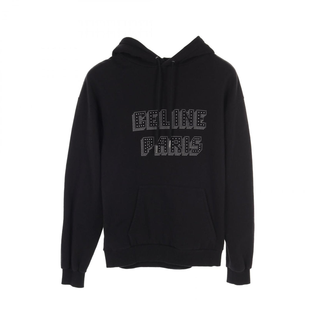 Celine Hoodie Sweats Shirts 2y 05e 670q Cotton Black Mens Logo Xs