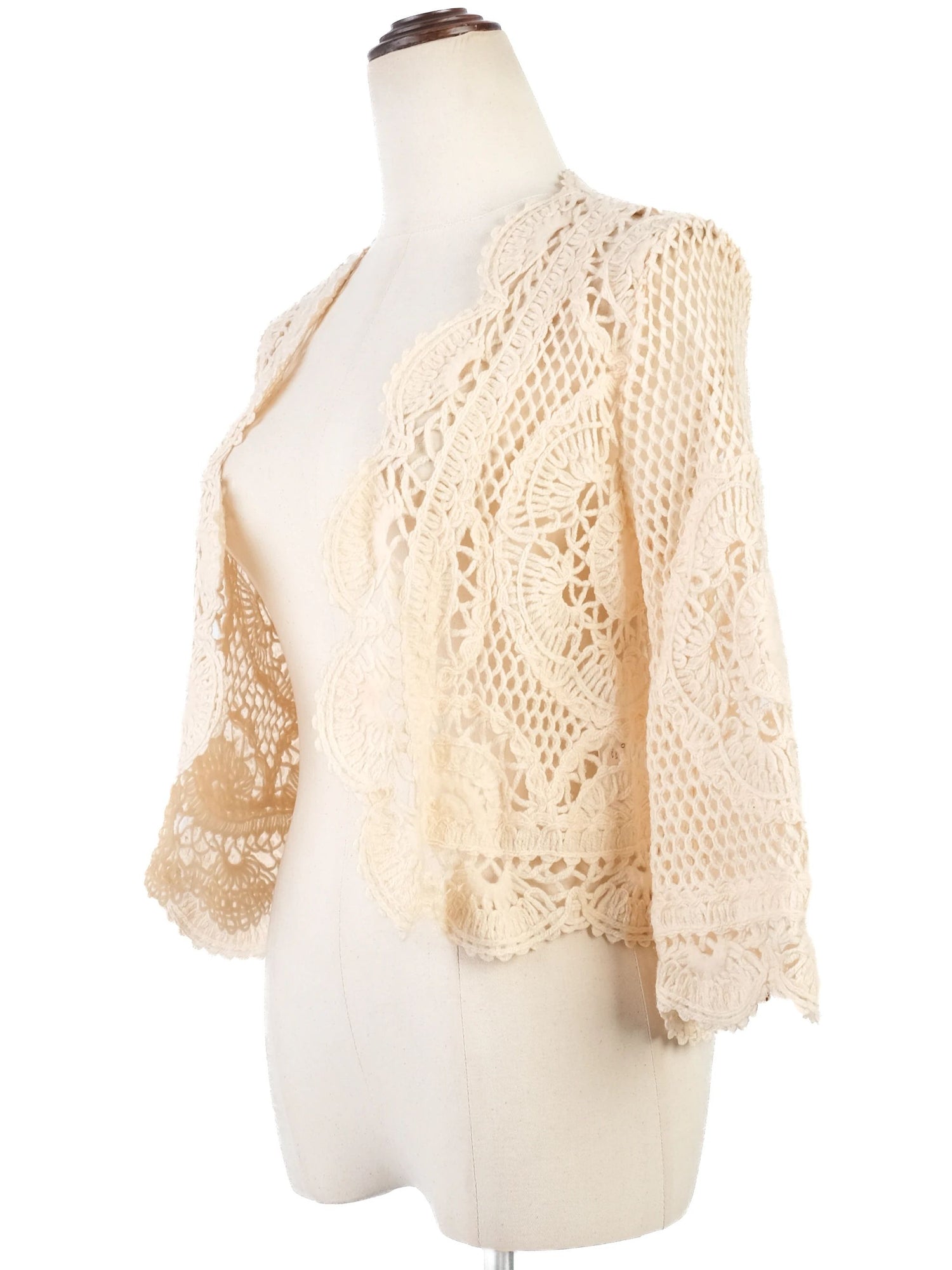 Excellent Valentino Pink Wool Cardigan Size S with Lace Details