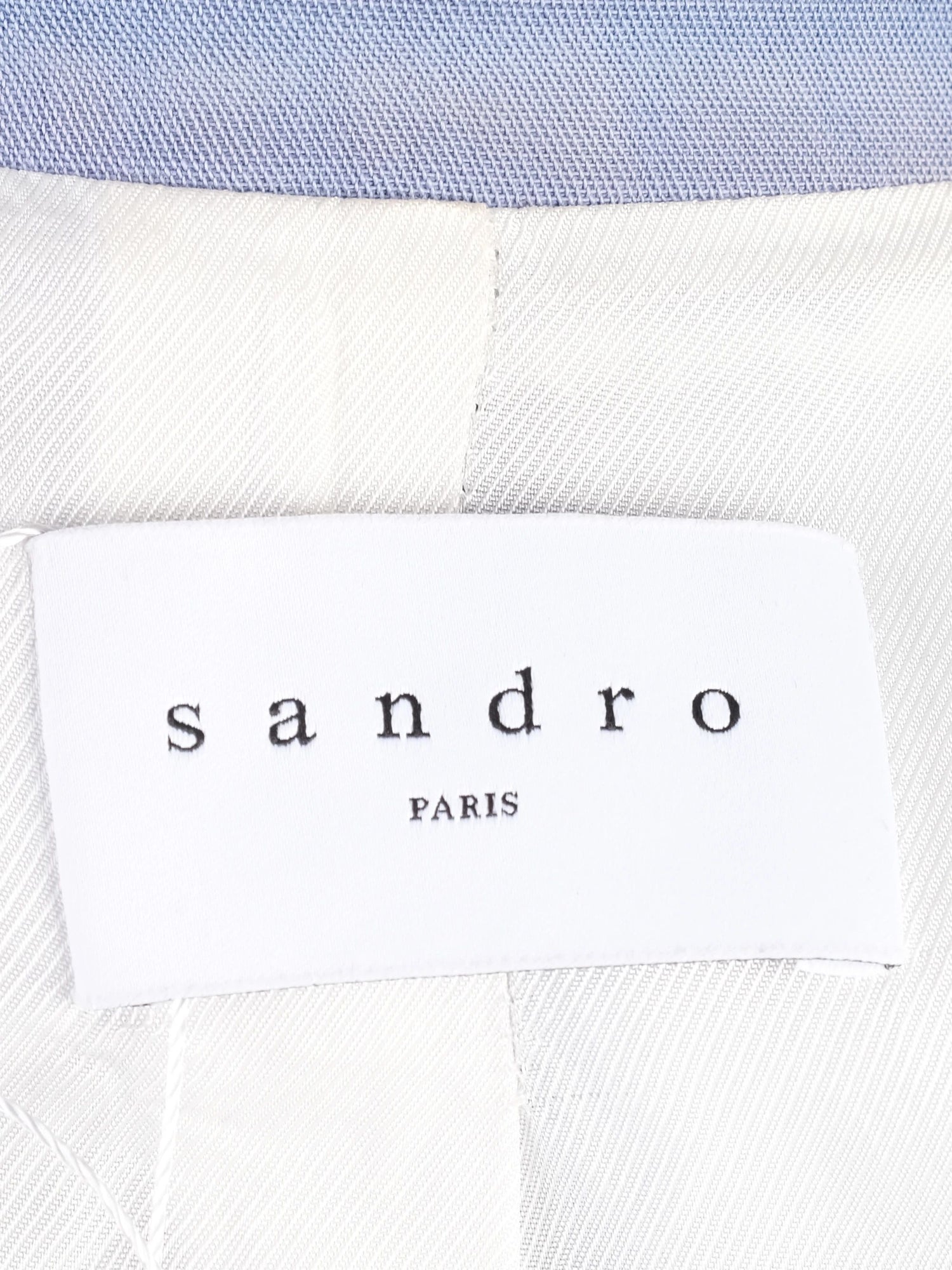 Excellent Sandro Blue Wool Double-Breasted Blazer Women Size Unknown