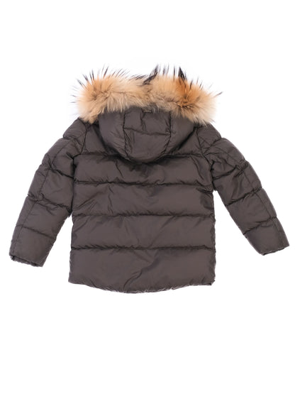 Herno Excellent Condition Green Nylon Puffer Jacket Size 6 for Kids