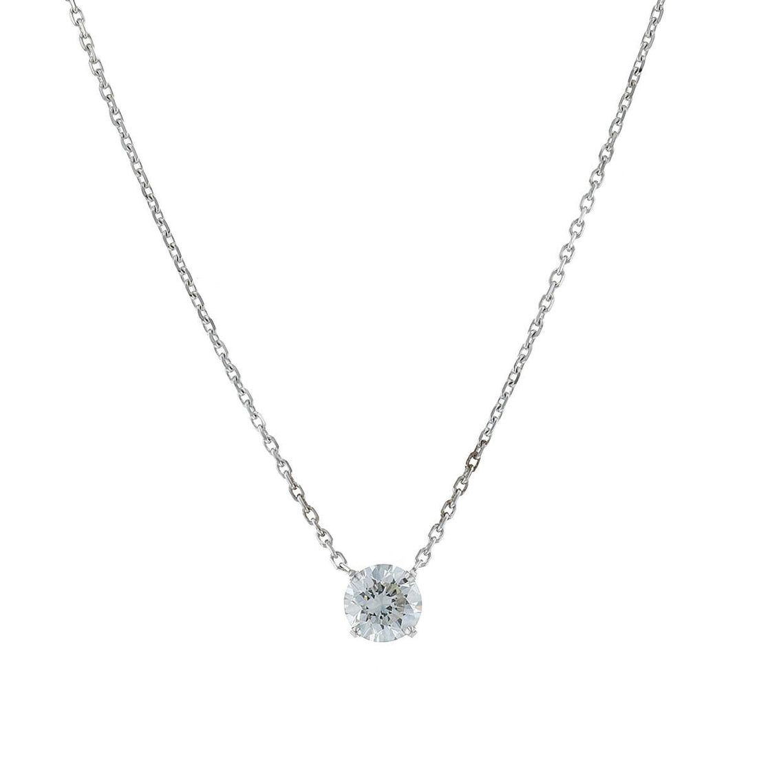 Diamond and gold necklace - GIA certificate 1,04 ct J VVS2