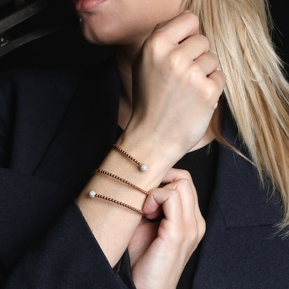 Diamonds and gold bracelet