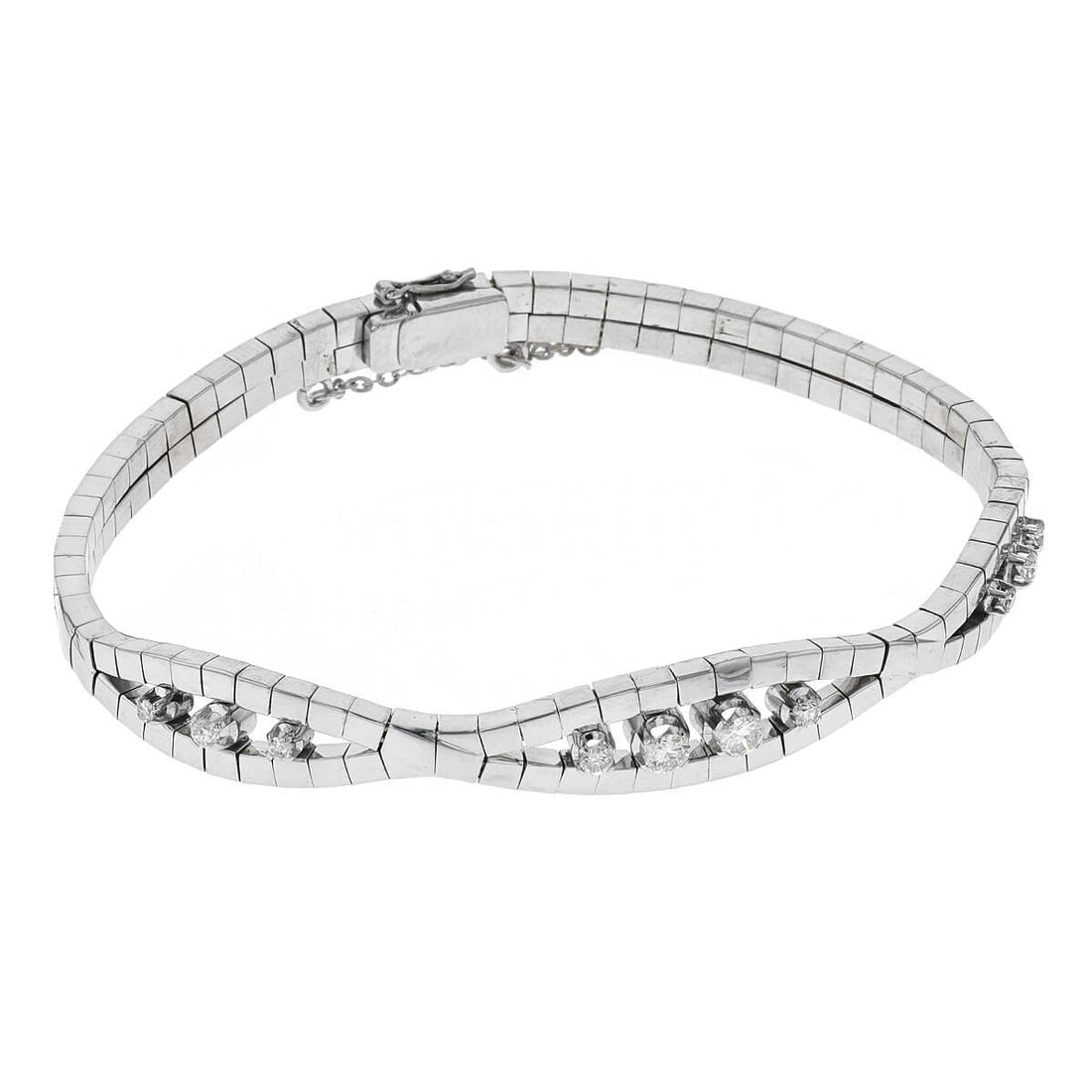 Diamonds and gold bracelet