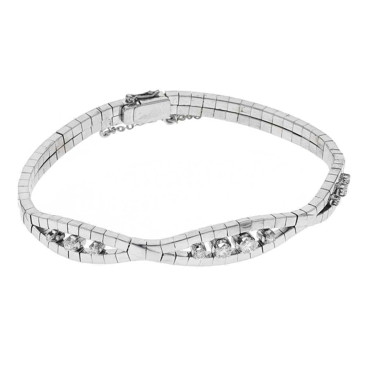 Diamonds and gold bracelet