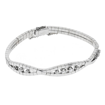 Diamonds and gold bracelet