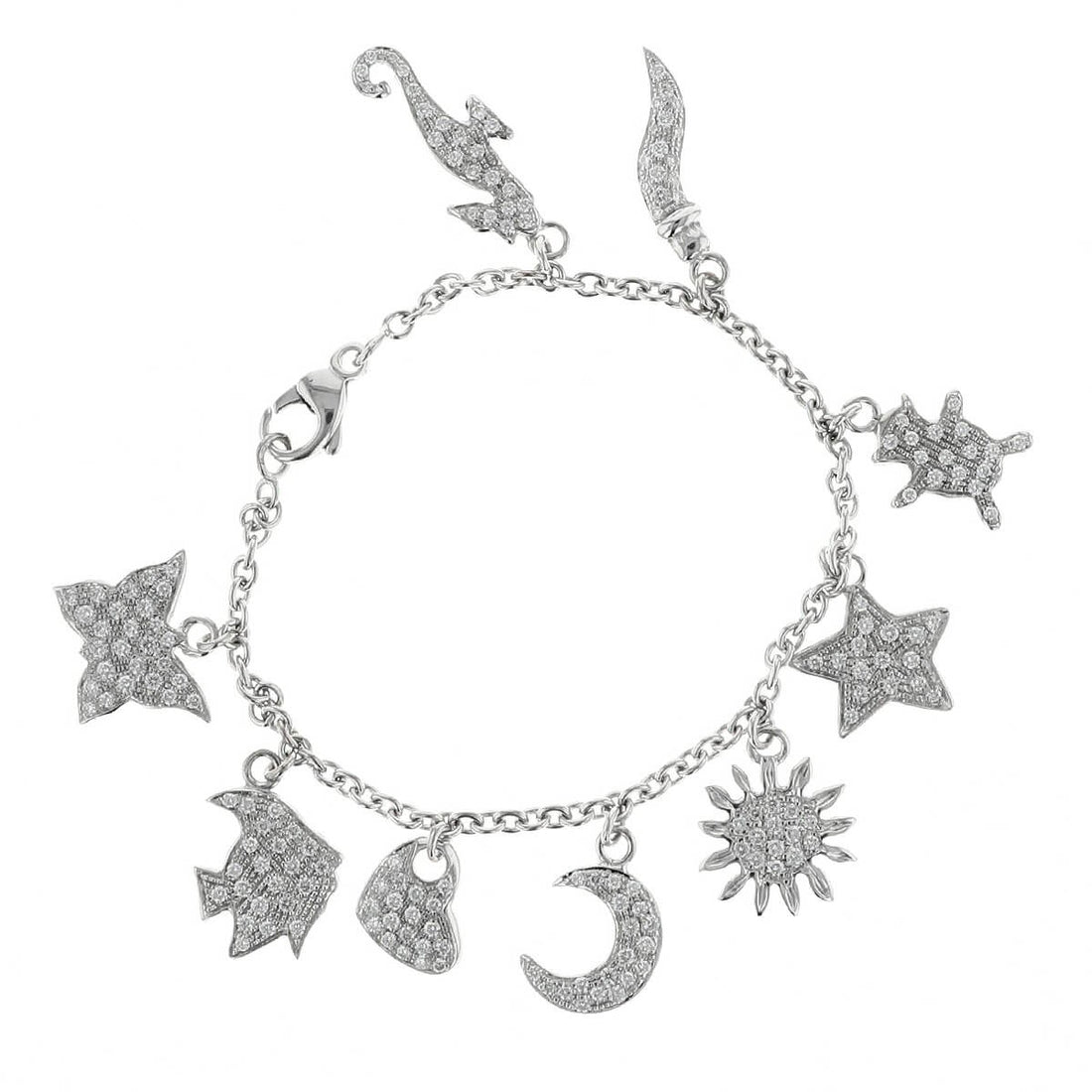 Diamonds and gold bracelet
