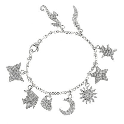 Diamonds and gold bracelet