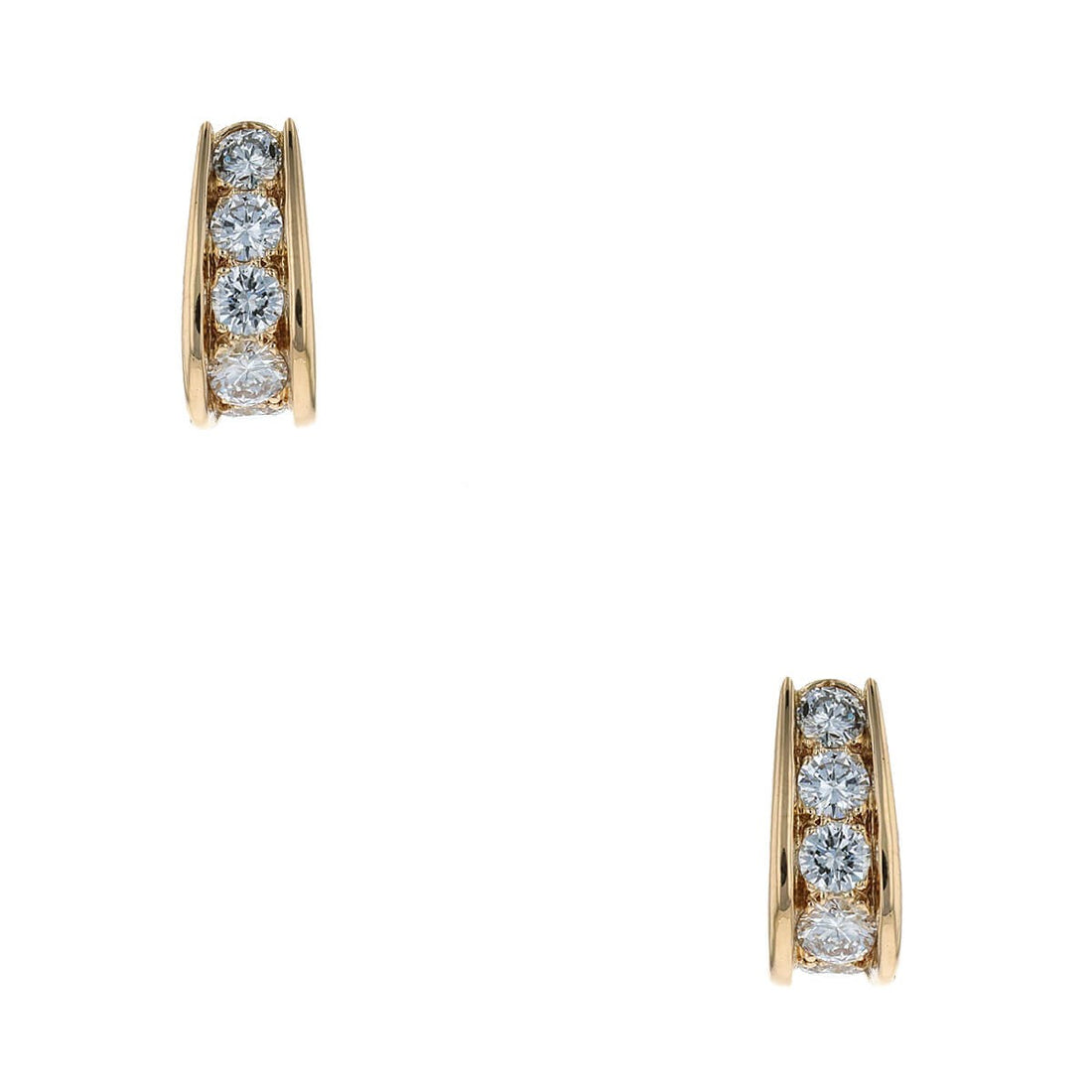 Diamonds and gold earrings