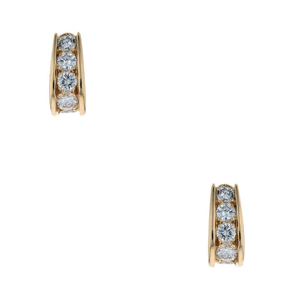 Diamonds and gold earrings