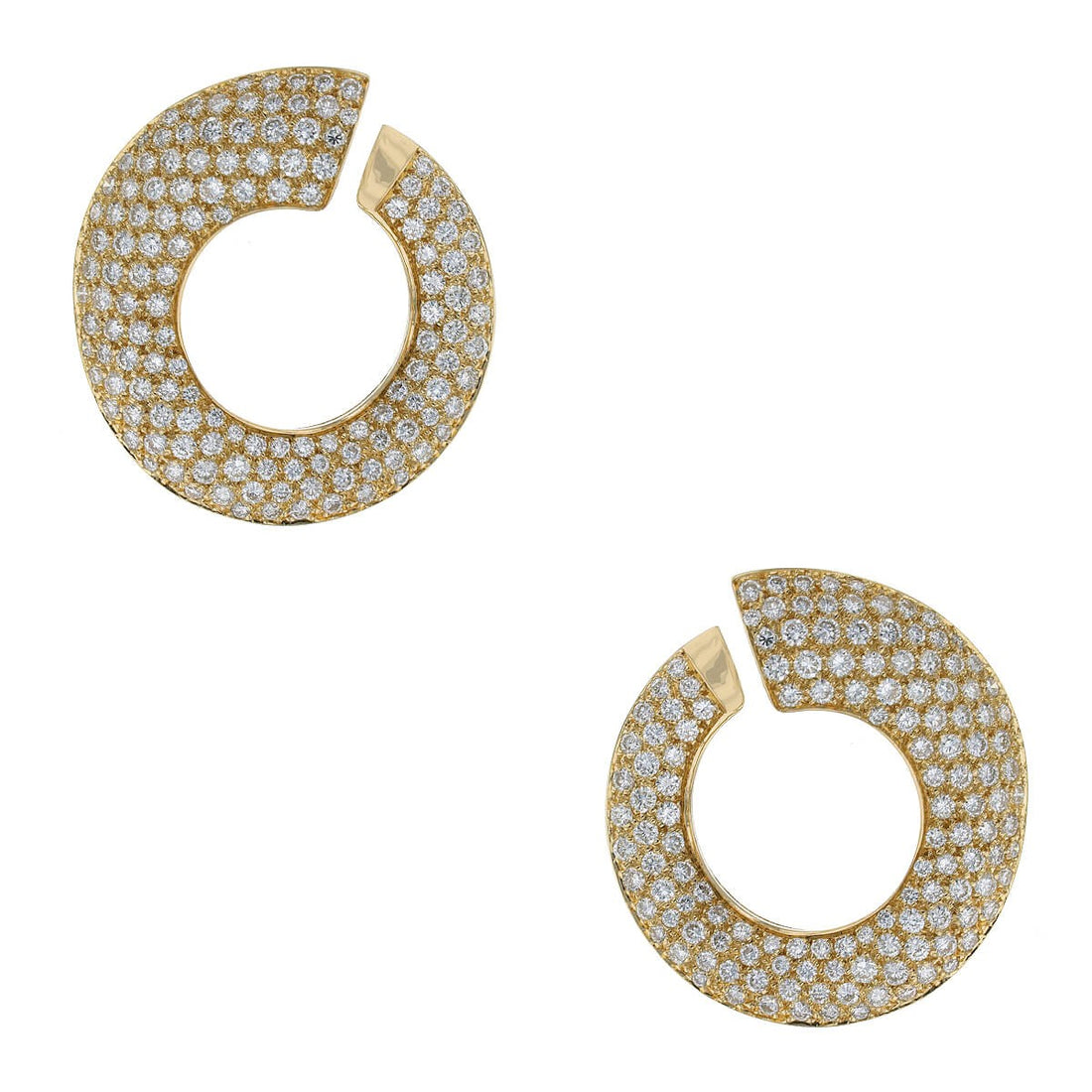 Diamonds and gold earrings