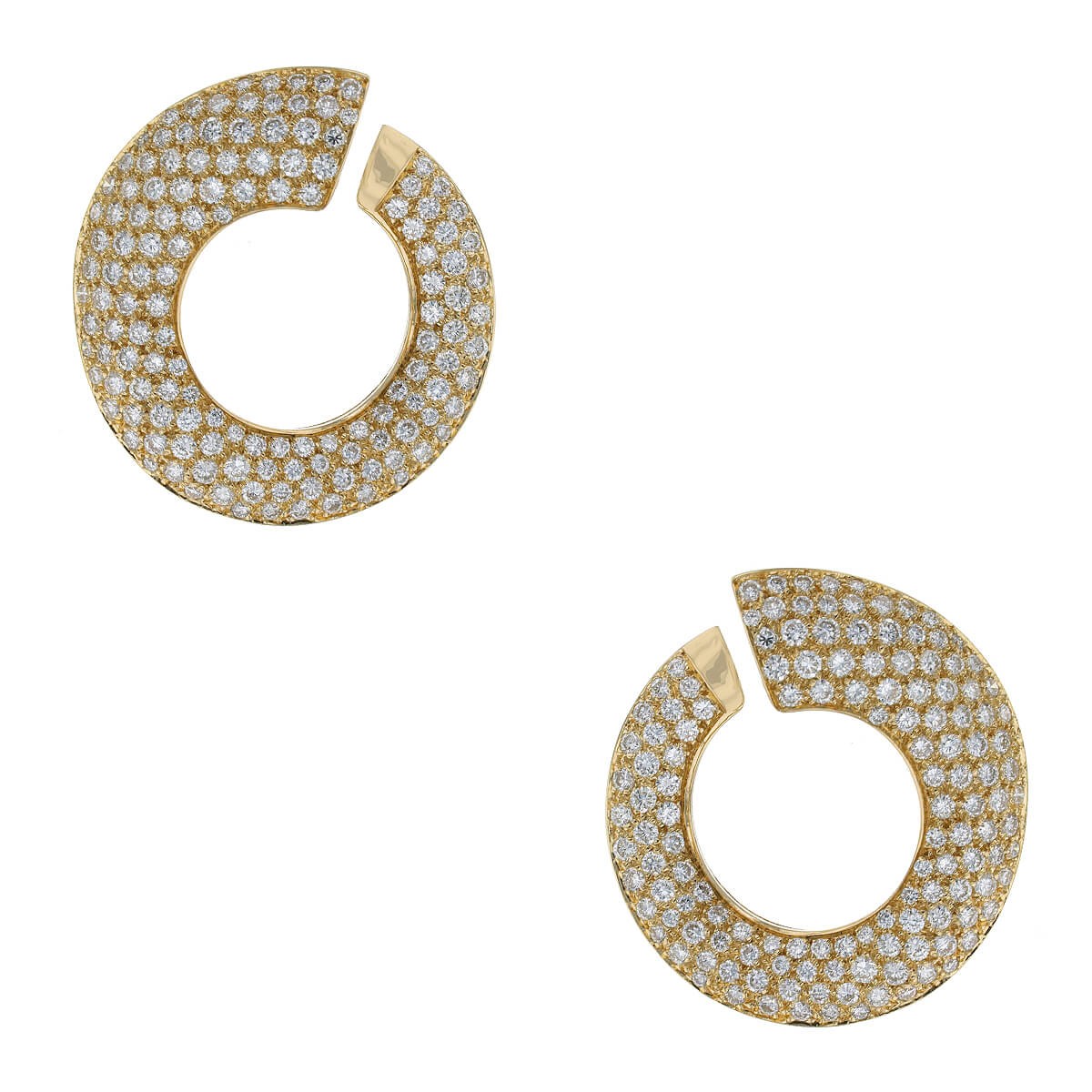Diamonds and gold earrings