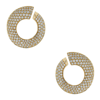 Diamonds and gold earrings