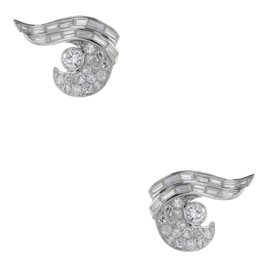 Diamonds and gold earrings