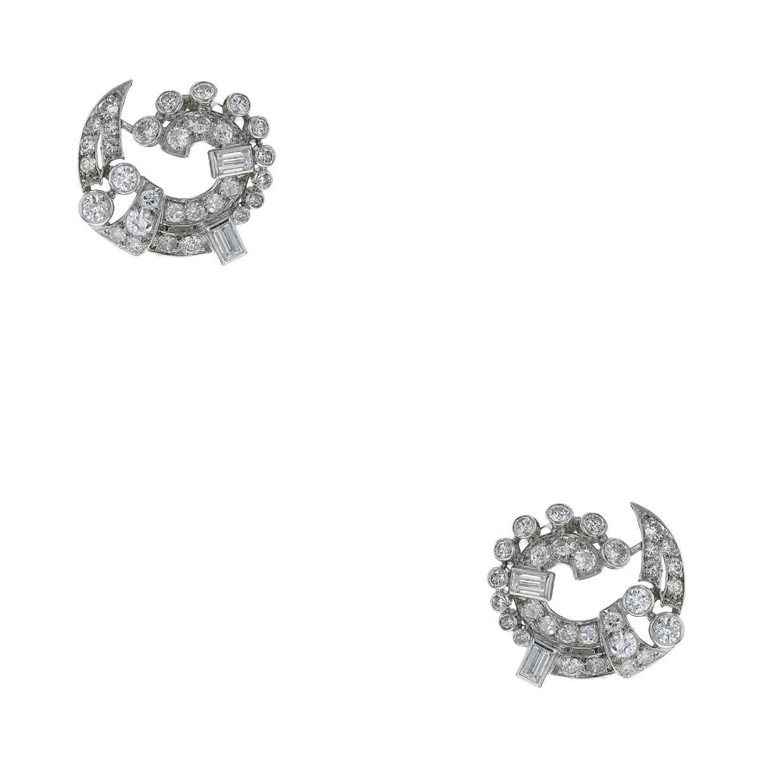Diamonds and gold earrings
