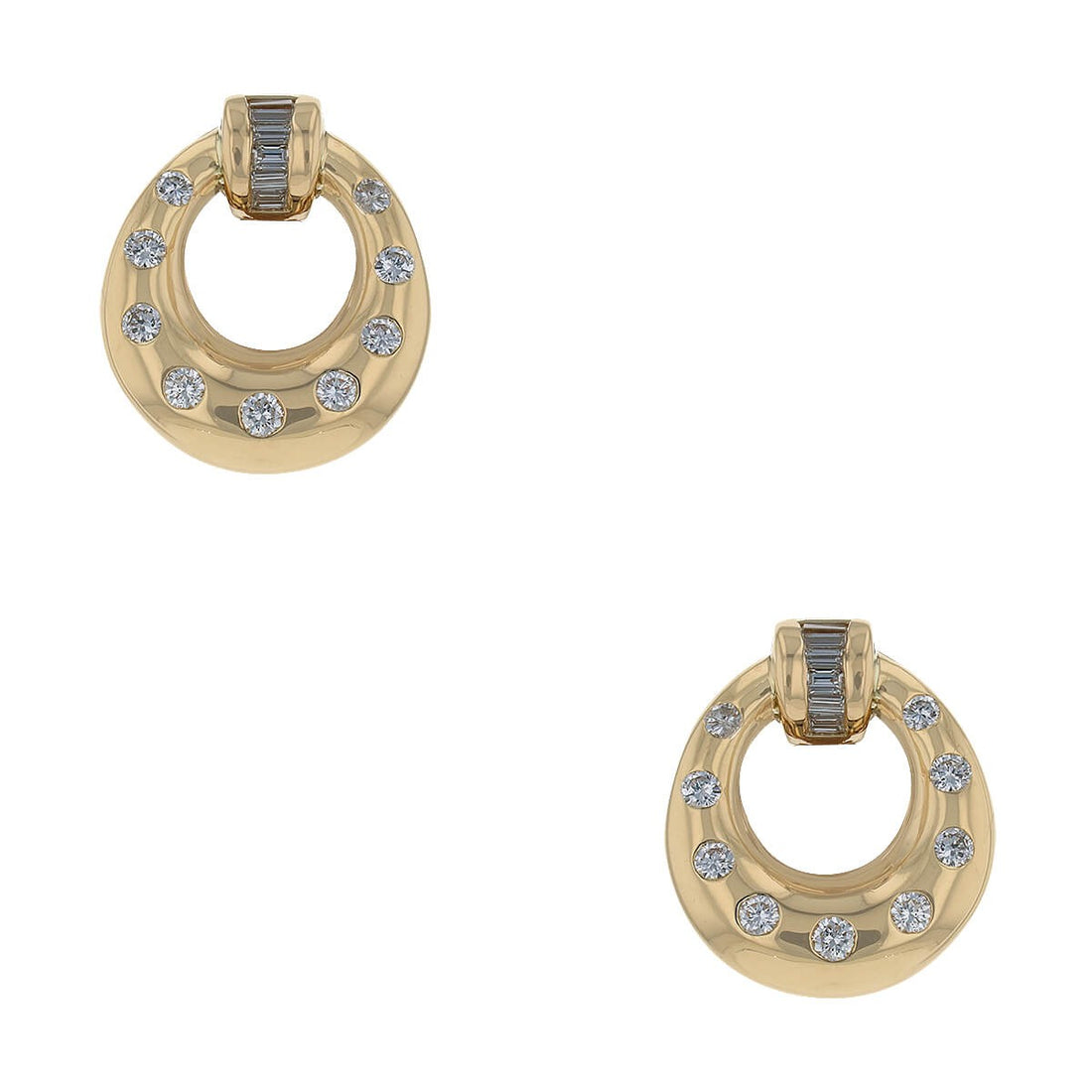 Diamonds and gold earrings